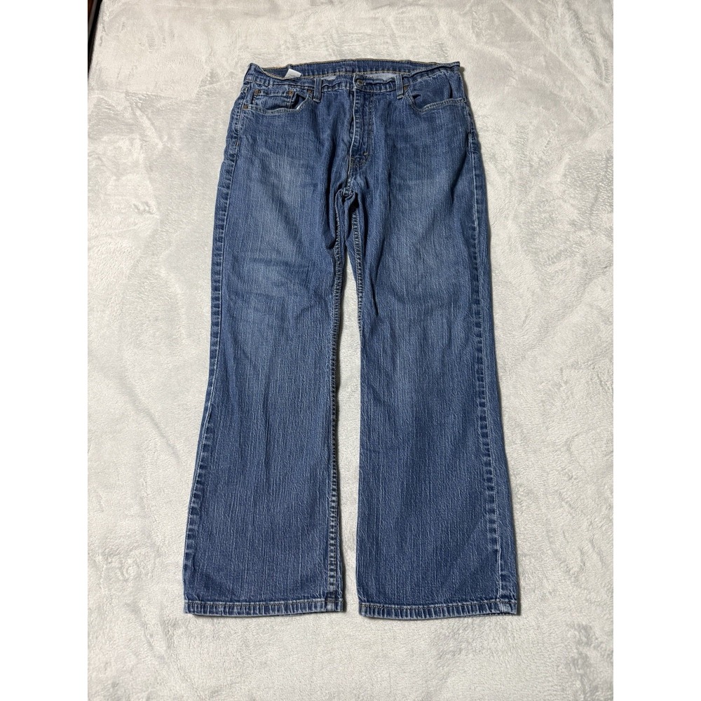 Levis 527 Jeans Mens 35x29 Blue Regular Bootcut Mid Rise Medium Wash Denim